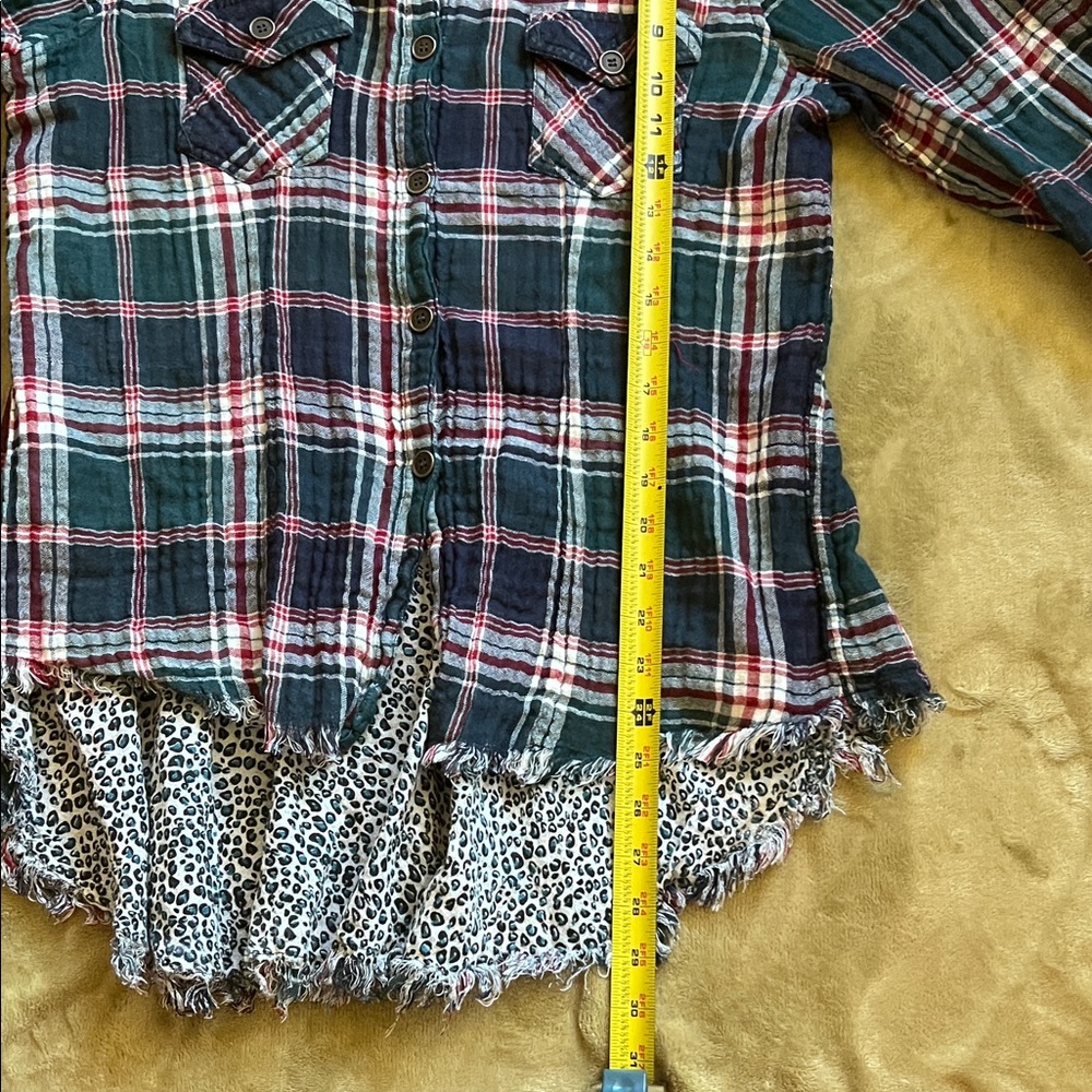👚 Nostalgia Plaid Button-Up Shirt Y2K — Blue/Green/Red — Sz XL / D - Picture 10 of 11